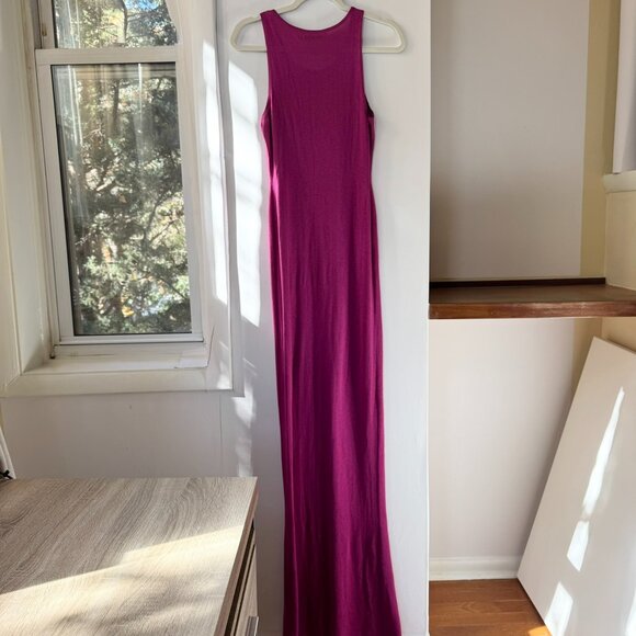 Asta Resort Natalia Maxi Dress Fuchsia Pink Sequin Sparkle Large - Picture 9 of 14